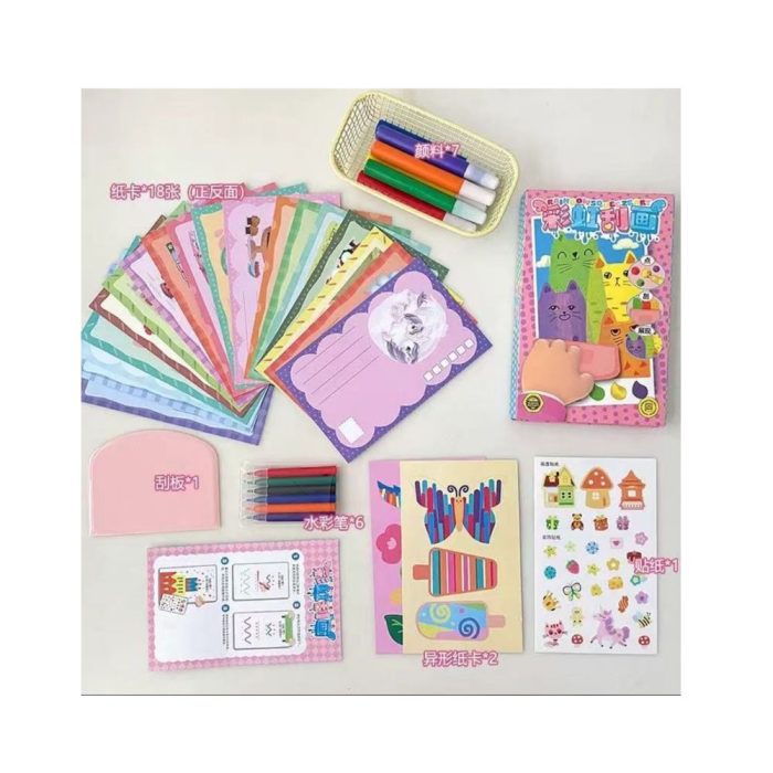 arenamart.lk_Household_Rainbow Scratch Art Painting Kit for children arenamart.lk_Household_Rainbow Scratch Art Painting Kit for children