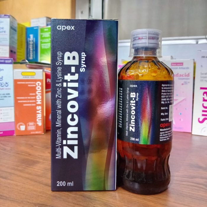 arenamart.lk_Health Care_Syrup_Zincovite-B 200ml